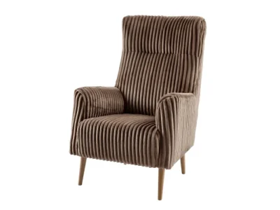 Detail produktu KONDELA Samy 1 kreslo (ušiak) sivohnedá (taupe) / buk