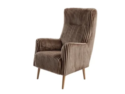 Detail produktu KONDELA Samy 1 kreslo (ušiak) sivohnedá (taupe) / buk