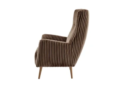 Detail produktu KONDELA Samy 1 kreslo (ušiak) sivohnedá (taupe) / buk