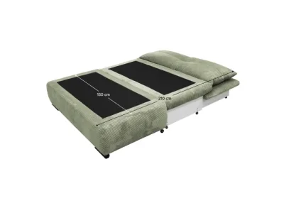 Detail produktu KONDELA Keny 2R rozkladacie kreslo s úložným priestorom zelená