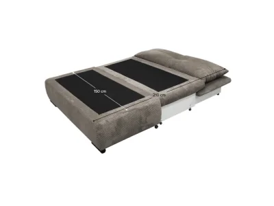 Detail produktu KONDELA Keny 2R rozkladacie kreslo s úložným priestorom sivobéžová (taupe)