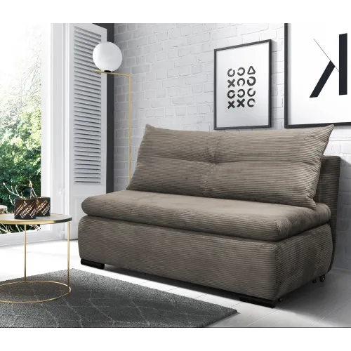 KONDELA Keny 2R rozkladacie kreslo s úložným priestorom sivobéžová (taupe)