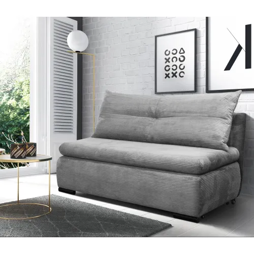 KONDELA Keny 2R rozkladacie kreslo s úložným priestorom svetlosivá