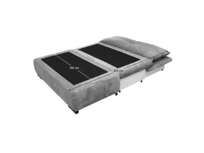 Detail produktu KONDELA Keny 2R rozkladacie kreslo s úložným priestorom svetlosivá