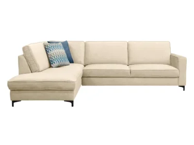 Detail produktu KONDELA Ermon Roh L rohová sedačka s rozkladom a úložným priestorom krémová