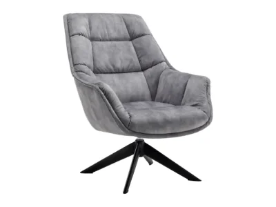 KONDELA Valter dizajnové otočné kreslo svetlosivá / čierna