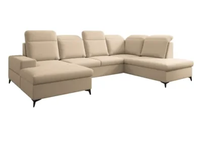 Detail produktu KONDELA Princ Roh U P rohová sedačka u s rozkladom béžová