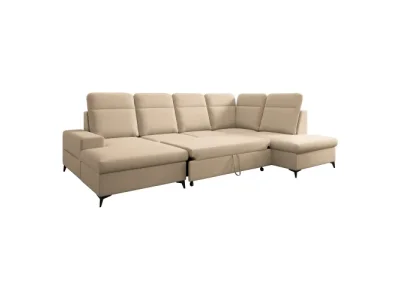 Detail produktu KONDELA Princ Roh U P rohová sedačka u s rozkladom béžová