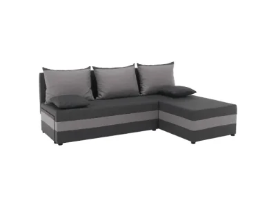 Detail produktu KONDELA Pagi Roh Uni L/P rohová sedačka s rozkladom sivá / svetlosivá