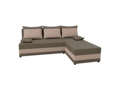 Detail produktu KONDELA Pagi Roh Uni L/P rohová sedačka s rozkladom hnedá / béžová