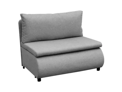 KONDELA Flik rozkladacie kreslo s úložným priestorom sivá