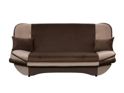 KONDELA Guru rozkladacia pohovka s úložným priestorom sivohnedá (taupe) / hnedá