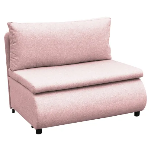 KONDELA Flik rozkladacie kreslo s úložným priestorom ružová