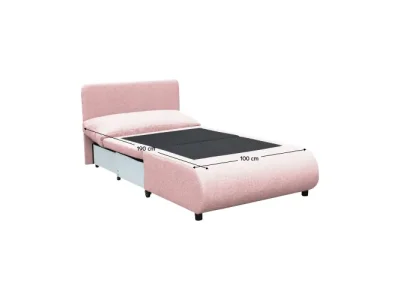 Detail produktu KONDELA Flik rozkladacie kreslo s úložným priestorom ružová