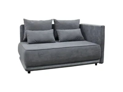 KONDELA Liami P rozkladacia pohovka s úložným priestorom sivá