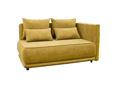 KONDELA Liami P rozkladacia pohovka s úložným priestorom horčicová