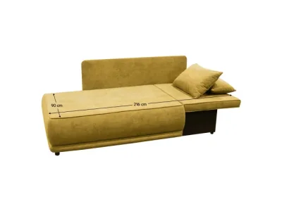 Detail produktu KONDELA Liami P rozkladacia pohovka s úložným priestorom horčicová