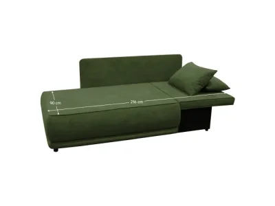 Detail produktu KONDELA Liami P rozkladacia pohovka s úložným priestorom zelená