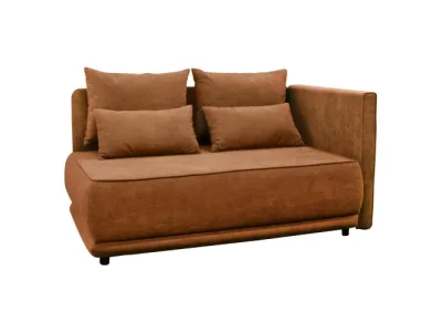 KONDELA Liami P rozkladacia pohovka s úložným priestorom terakota