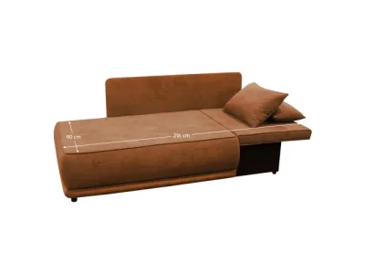 Detail produktu KONDELA Liami P rozkladacia pohovka s úložným priestorom terakota