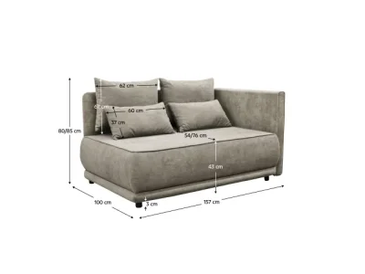 Detail produktu KONDELA Liami P rozkladacia pohovka s úložným priestorom béžovosivá (taupe)