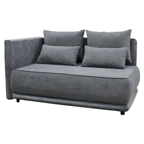 KONDELA Liami L rozkladacia pohovka s úložným priestorom sivá