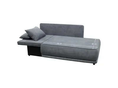 Detail produktu KONDELA Liami L rozkladacia pohovka s úložným priestorom sivá