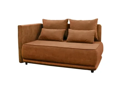 KONDELA Liami P rozkladacia pohovka s úložným priestorom terakota