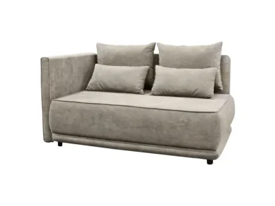 KONDELA Liami L rozkladacia pohovka s úložným priestorom béžovosivá (taupe)