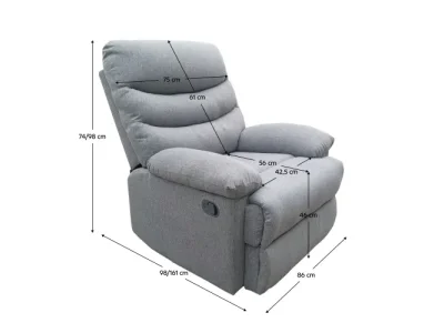 Detail produktu Lambo masážne kreslo sivá