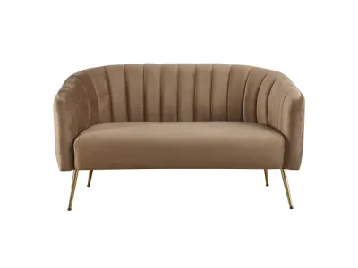 Detail produktu KONDELA Bagy dvojsedačka hnedá (Velvet)