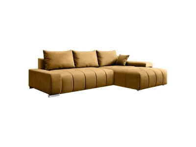 KONDELA Vezan Roh L/P rohová sedačka s rozkladom horčicová