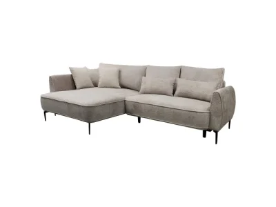 Detail produktu KONDELA Muriel Roh L rohová sedačka s rozkladom a úložným priestorom sivobéžová (taupe)