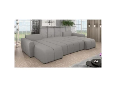 Detail produktu KONDELA Delin U Uni rohová sedačka u s rozkladom sivá