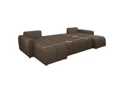 Detail produktu KONDELA Delin U Uni rohová sedačka u s rozkladom hnedá
