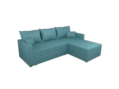 KONDELA Duan Roh L/P rohová sedačka s rozkladom petrolejová