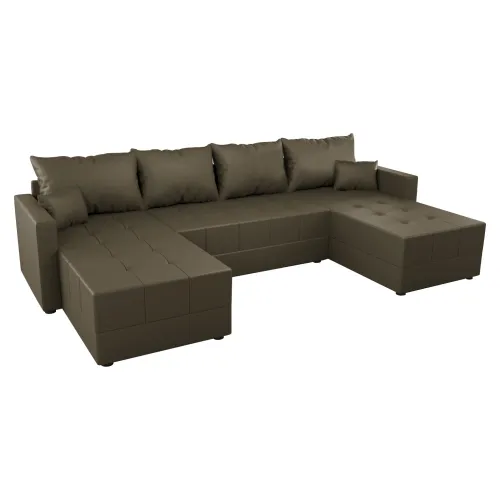 KONDELA Duan U Uni L/P rohová sedačka u s rozkladom hnedá