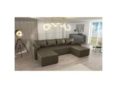 Detail produktu KONDELA Duan U Uni L/P rohová sedačka u s rozkladom hnedá