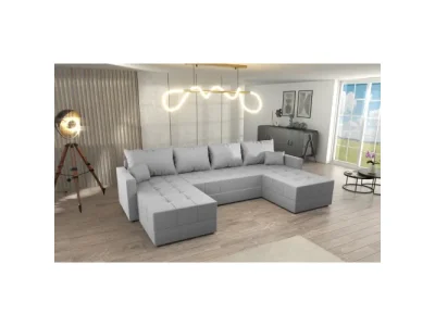 Detail produktu KONDELA Duan U Uni L/P rohová sedačka u s rozkladom sivá