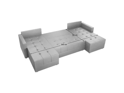 Detail produktu KONDELA Duan U Uni L/P rohová sedačka u s rozkladom sivá