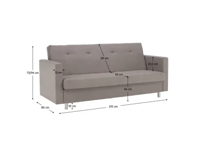 Detail produktu KONDELA Lilana rozkladacia pohovka s úložným priestorom sivobéžová (taupe)