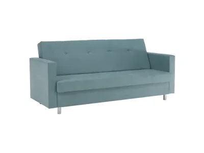 KONDELA Lilana rozkladacia pohovka s úložným priestorom mentolová