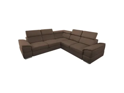 Detail produktu KONDELA Segoria Lux L/P rohová sedačka s rozkladom hnedá