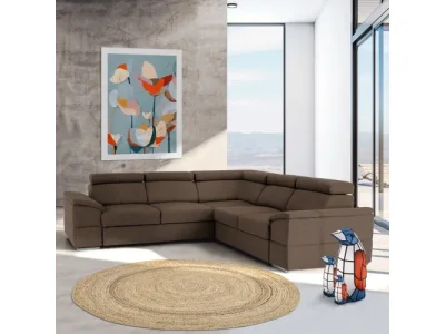 Detail produktu KONDELA Segoria Lux L/P rohová sedačka s rozkladom hnedá