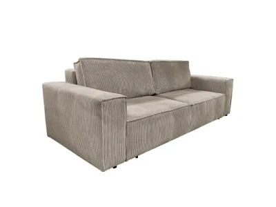 KONDELA Harpera Big Sofa rozkladacia pohovka s úložným priestorom sivobéžová (taupe)