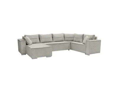 KONDELA Colin U Uni rohová sedačka u s rozkladom béžová (taupe)