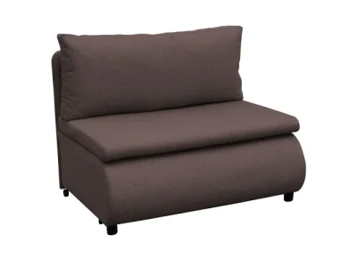 KONDELA Flik rozkladacie kreslo s úložným priestorom hnedá