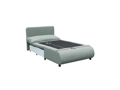 Detail produktu KONDELA Flik rozkladacie kreslo s úložným priestorom mentolová