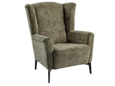 KONDELA Alura kreslo (ušiak) olivová