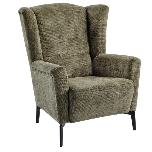 KONDELA Alura kreslo (ušiak) olivová